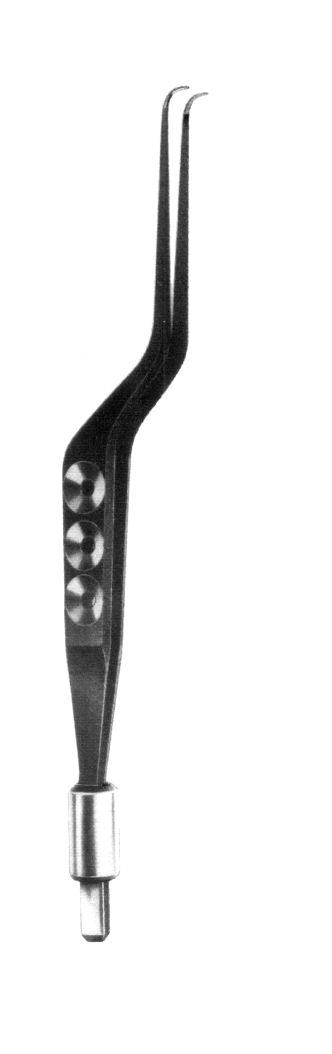 BİPOLAR PENSET BAYONET İZOLELİ EĞRİ UÇLU 16 CM NO-D